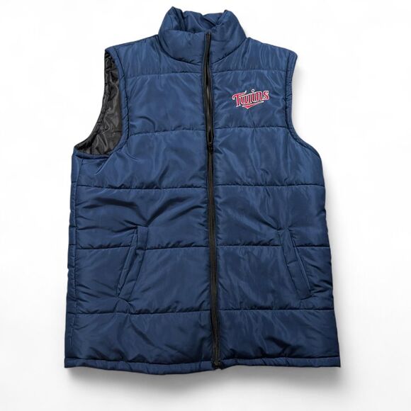 Minnesota Twins Puffer Vest Men’s XL Navy Blue - Picture 1 of 5
